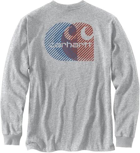 Carhartt Men's Relaxed Fit Heavyweight Long-Sleeve Pocket C Graphic T-Shirt in Saudi Arabia
