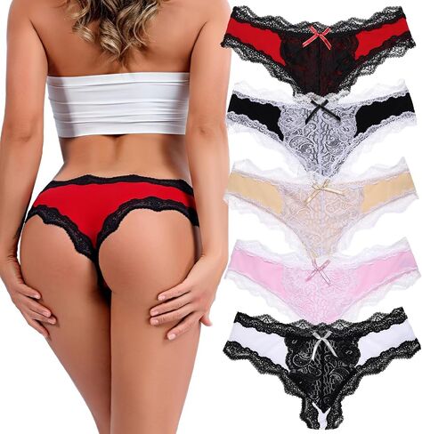 Women's Lace Underwear Sexy Soft Hipster Panties Comfort Bikini Underwear for Ladies in Saudi Arabia
