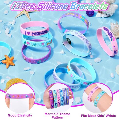 Winrayk 12 Sets Unicorn Party Favors Birthday Supplies for Girls, Drawstring Bag Glow Tattoo Sticker Silicone Bracelet Keychain, Goodie Bag Stuffer Filler Kids Rainbow Unicorn Party Supplies Decor in Saudi Arabia