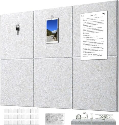 Love Wall Tiles Bulletin Board Board Large Cork Board البديل 6 حزمة 11.81 "x11.81" x0.47 "لوحة Tack Board Board مع علامات تبويب لاصق قابلة للإزالة آمنة لمدرسة المكتب المنزلي 36x24 (الأزرق الداكن) in Kuwait