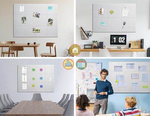 Love Wall Tiles Bulletin Board Board Large Cork Board البديل 6 حزمة 11.81 "x11.81" x0.47 "لوحة Tack Board Board مع علامات تبويب لاصق قابلة للإزالة آمنة لمدرسة المكتب المنزلي 36x24 (الأزرق الداكن) in Kuwait