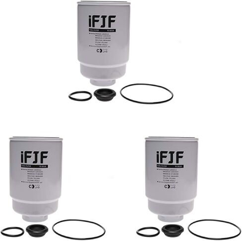 iFJF TP3018 Fuel Filter Replacement for Duramax 6.6L Chevy Silverado/GMC Sierra 2500HD 2001-2016 3500HD 2007-2016 Express/Savana 2500 3500 4500 2012-2016 Diesel Engine TP3012 12664429(Set of 3) in Saudi Arabia