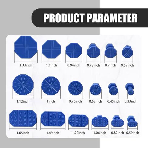 19 PCS Body Dent Puller ، Sploy Sploy Dent Seplation Piece Cup Cup Spacer T-Puller ، ملحق إصلاح وصيانة محمول ، مناسب لمعظم السيارات (الأزرق والفضي) in Kuwait