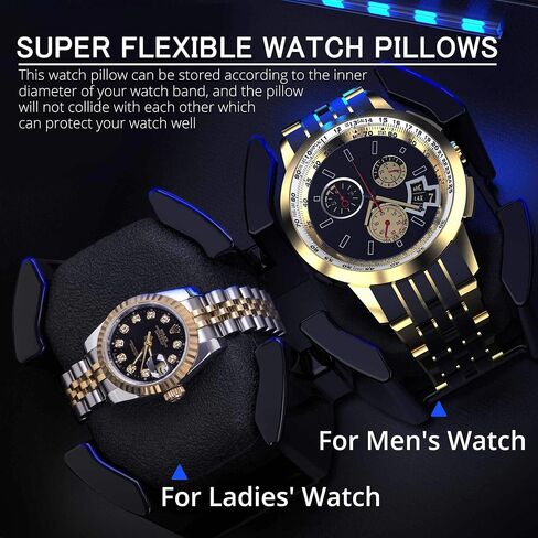 Watch Winder for 12 Automatic Watches, Elegant Carbon Fiber Shell with Flexible Watch Pillows, Built-in Led Lights, with 6 Extra Storage Slots (Carbon Fiber) in Saudi Arabia