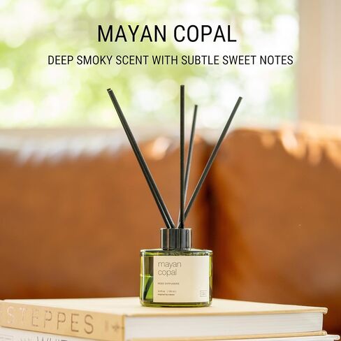 Craft & Kin Reed Diffuser Set with Dried Flowers, 5 oz Santal Woods Scented Reed Diffuser with Sticks, Scented Sticks Diffuser, Elegant Home Decor & Office Décor for Men & Women in Saudi Arabia