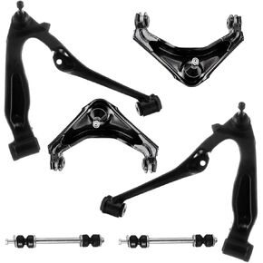 Detroit Axle - Front Control Arms Kit for Chevy GMC Sierra Silverado 2500 3500 HD, Suburban Avalanche Yukon XL 2500 Hummer H2, 4 Upper and Lower Control Arms with Ball Joints 2 Sway Bars Replacement in Saudi Arabia