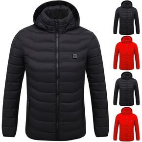 Men's Women's Heated Jacket Zip Windproof Softshell Quilted Heating Hoodies 2025 Winter Thicken Warm Coat Outerwear in Saudi Arabia
