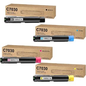 C7030 C7020 C7025 Compatible Toner Cartridge for Xerox Versalink C7020 C7025 C7030 Color Printers ( 4 Pack) Extra High Capacity Toner Set (106R03741 106R03742 106R03743 106R03744) in Saudi Arabia