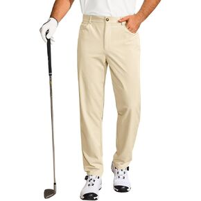 Runcati Mens Golf Pants عرضية مسطحة مسطحة التمدد فستان السراويل بنطلون الأعمال خفيفة الوزن in Kuwait