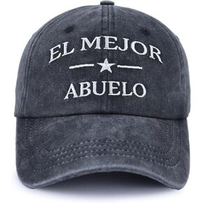 El Mejor Abuelo Hat,Adjustable Embroidered Cotton Fathers Day Dad Baseball Cap in Kuwait