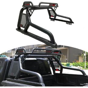 Sport Roll Bars with Cargo Basket, Adjustable Black Steel Bed Bar Fit for Dodge Ram 1500/2500/3500,Ford F150/F250/F350,Chey Silverado&GMC Sierra 1500/2500,Toyota Tundra, Full-Size Truck in Saudi Arabia