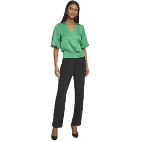 KARL LAGERFELD Women's Pleated Sleeve Blouse in Saudi Arabia