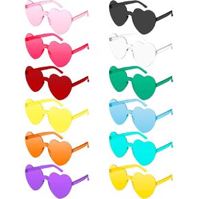 12 زوجًا من القلب الشمسي على شكل قلب نظارة شمسية بلا جدوى. in Kuwait