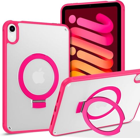 GUAGUA for iPad Mini 7 Case 2024 (A17 Pro), iPad Mini 7th/6th Generation Case with Stand(2024/2021) 8.3'' Translucent Matte Back Slim Shockproof Protective Kickstand Case for iPad Mini 7th/ 6th, Black in Kuwait