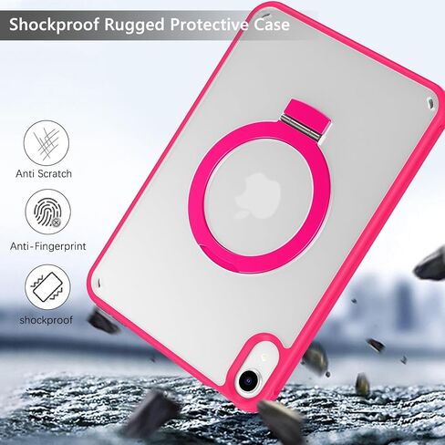 GUAGUA for iPad Mini 7 Case 2024 (A17 Pro), iPad Mini 7th/6th Generation Case with Stand(2024/2021) 8.3'' Translucent Matte Back Slim Shockproof Protective Kickstand Case for iPad Mini 7th/ 6th, Black in Kuwait