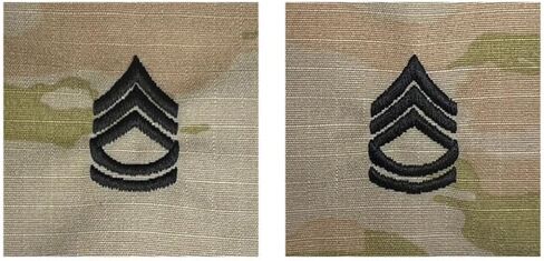 Army Embroidered OCP Sew on Rank Insignia: Sergeant First Class in Saudi Arabia