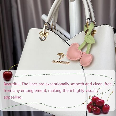 حقيبة جلدية سحر Cherry Keychain قلادة للأكياس محافظ السيارة حلقة مفتاحية صغيرة وساحرة in Kuwait