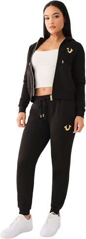 True Religion Women's Foil Classic Lounge Jogger Comfort Pant in Saudi Arabia