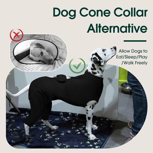 Kuoser Dog Surgery Suit Female Spay, Male Dog Recovery Sleeve Back Leg, Thigh Wound Protective Recovery Suit for Dogs, Dog Rear Leg Sleeve to Stop Licking, Pet Surgical Suit Puppy Onesie Bodysuit in Kuwait