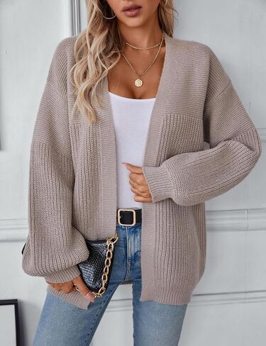 سترات Kinghua Cardigan للنساء خريف الشتاء غير الرسمي اللطيف السترات الأمامية المفتوحة طويلة الأكمام الطويلة in Kuwait