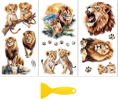 Rub on Transfer Decal Sticker for Furniture Craft Decor 6"x12" Mallard Duck and Pond, 3Pcs Waterproof UV DTF Transfer for Drawer Dresser Glass Porcelain Wood Plastic Window in Kuwait