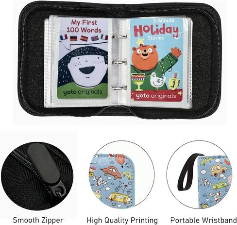 Thisness Card Holder for Yoto Cards 50 Cards Capacity Mini Card Case Organizer with Zipper Boys Card Storage Binder for Yoto Player and Yoto Mini Cards, Dark Blue in Saudi Arabia