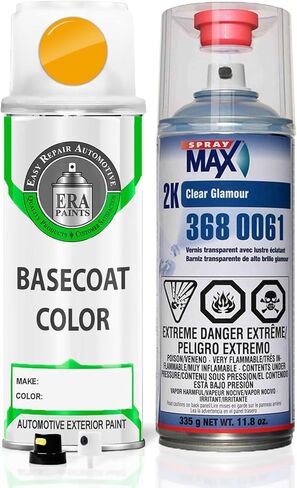 ERA Paints EW3 - Solar Yellow for NISSAN Exact Match Automotive Spray Paint Spray - Premium Kit w/ 2K 3680061 Clearcoat in Kuwait