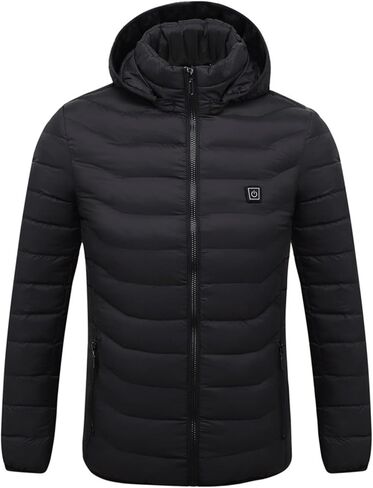 Men's Women's Heated Jacket Zip Windproof Softshell Quilted Heating Hoodies 2025 Winter Thicken Warm Coat Outerwear in Saudi Arabia