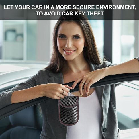 Besseek Faraday Bag for Key Protector ، 2 Pack Fob Protector Car Car Rfid Corping Corpouch ، وحماية أمان السيارة ، وحقيبة مضادة للسرقة ، ومحافظة على حالة مكافحة الصياد in Kuwait