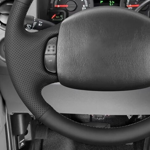 MEWANT HAND SEWN 3D STYLE TEERING WELLE WROP for F150 F250 F350 / Expedition Troube 1997-2003 Exering Wheel Accessories for Ford in Kuwait
