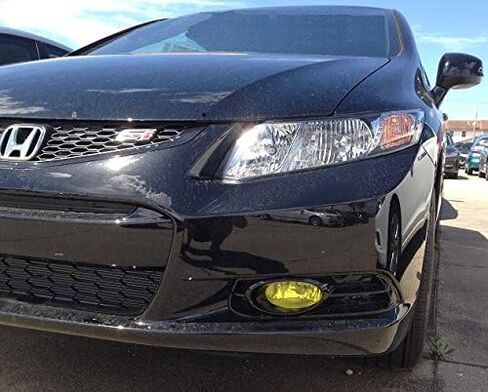 غلاف Slickmod Precut Vinyl Tint لعام 2012-2015 Honda Civic Foglights (كوبيه) (أصفر) in Saudi Arabia