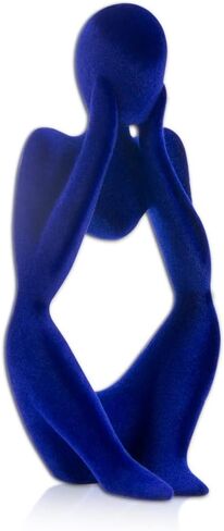 Zorza 1PCS تمثال Blue Thinker التجريدي النحت ديكور طاولة القهوة للمنزل غرفة المعيشة in Kuwait