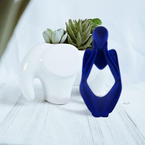 Zorza 1PCS تمثال Blue Thinker التجريدي النحت ديكور طاولة القهوة للمنزل غرفة المعيشة in Kuwait