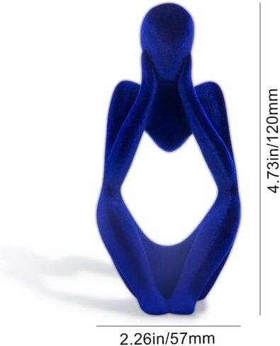 Zorza 1PCS تمثال Blue Thinker التجريدي النحت ديكور طاولة القهوة للمنزل غرفة المعيشة in Kuwait