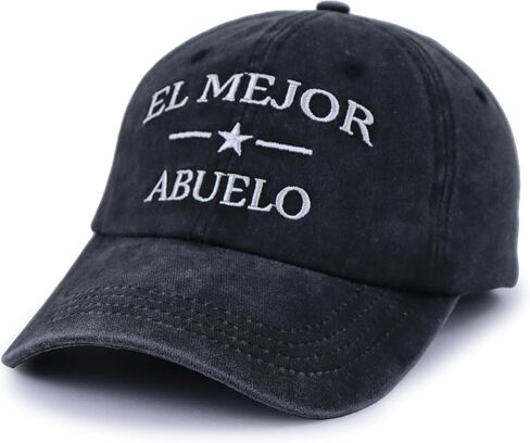 El Mejor Abuelo Hat,Adjustable Embroidered Cotton Fathers Day Dad Baseball Cap in Kuwait