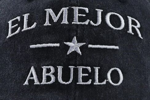 El Mejor Abuelo Hat,Adjustable Embroidered Cotton Fathers Day Dad Baseball Cap in Kuwait