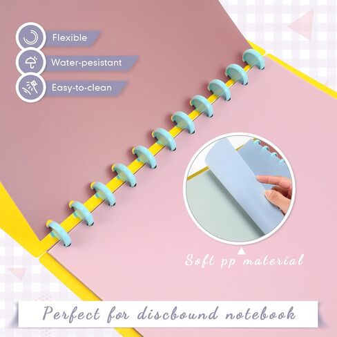 6 مجموعات 5 علامة تبويب ملاحظة أخذ نظام Discbound علامات التبويب المقسمات 8.5 × 11 بوصة الحرف حجم الفواصل البلاستيكية متعددة الألوان 5 ألوان لوثيقة موضوع المكتب (لون موراندي) in Kuwait