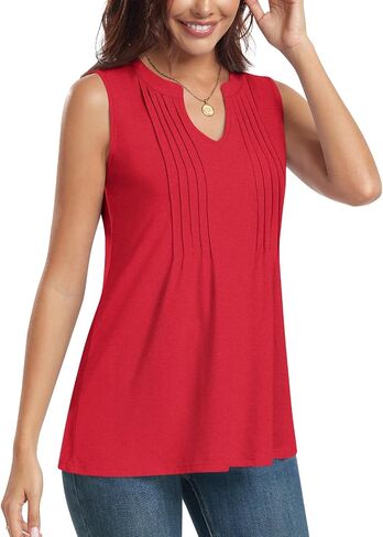 قمم دبابة Bestbee Women’s Tank Datsy Disy Disy 2025 Summer Blouses قمصان أعمال ضد Tunic Tubs Neck Olcyless in Kuwait