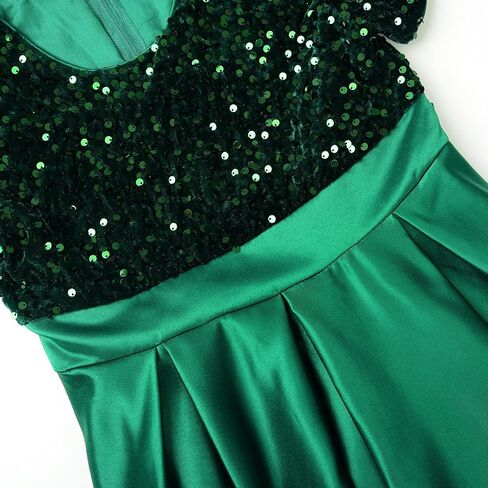 Uhnice Flower Girl Sequin Dress Dressal Satin Ball Ball for Wedding Party in Kuwait