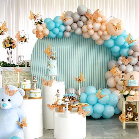 Crosize 48 PCS Butterfly Decorations - 4 أنماط ، 3 أحجام ، ديكور الجدار ثلاثي الأبعاد للحفلة ، الحرف ، باقة ، تزيين الكيك ، ترتيبات الزهور ， لافندر in Kuwait