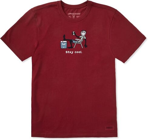Life is Good Men's Crusher Tee, Short Sleeve Cotton Graphic T-Shirts, Stay Cool Jake in Saudi Arabia