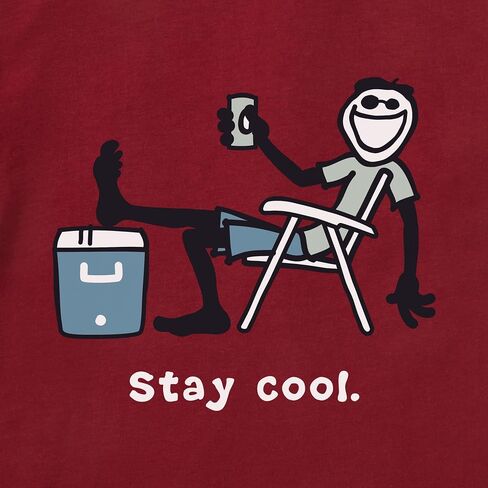 Life is Good Men's Crusher Tee, Short Sleeve Cotton Graphic T-Shirts, Stay Cool Jake in Saudi Arabia