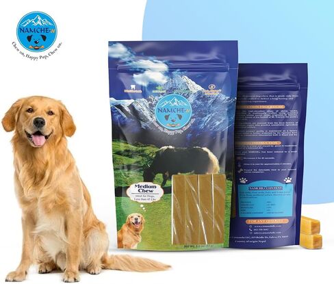 Medium Dog Chews, 3.3 oz, Grain/Gluten/Lactose-Free, for Dogs Under 55 lbs (3.3 OZ, Medium, Unflavored) in Saudi Arabia