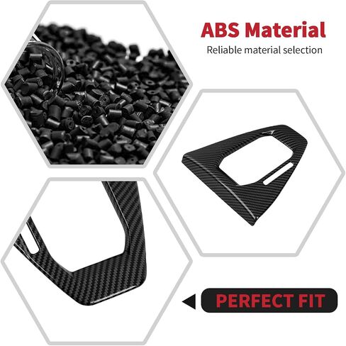 RT-TCZ Gear Shift Panel Cover Trim Center Console Interior Accessories for Ford Mustang 2024 2025,Automatic Gear (Black Carbon Fiber) in Saudi Arabia