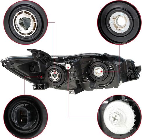 munirater 81150-06C70, 81110-06860 Left & Right Front Headlight Replacement for 2015 2016 2017 Camry Headlights Headlamps Driver & Passenger Side in Saudi Arabia