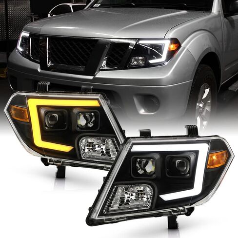Acanii - لعام 2009-2021 Nissan Frontier Switchback Switch LED Tube LED Dual Projector Leadlmaps Left+Right in Saudi Arabia