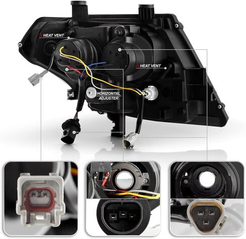 Acanii - لعام 2009-2021 Nissan Frontier Switchback Switch LED Tube LED Dual Projector Leadlmaps Left+Right in Saudi Arabia