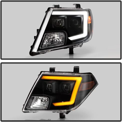 Acanii - لعام 2009-2021 Nissan Frontier Switchback Switch LED Tube LED Dual Projector Leadlmaps Left+Right in Saudi Arabia