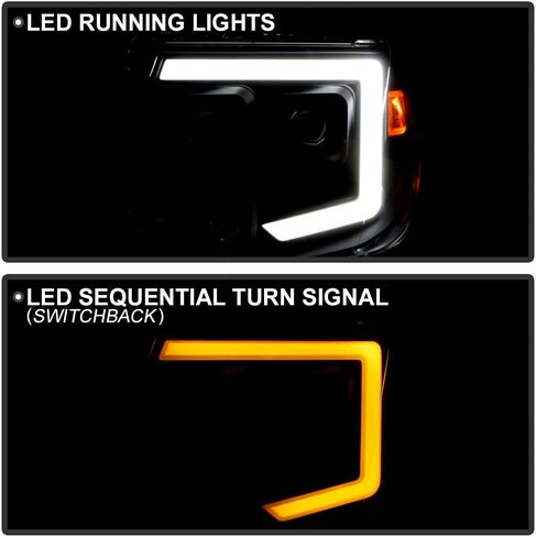 Acanii - لعام 2009-2021 Nissan Frontier Switchback Switch LED Tube LED Dual Projector Leadlmaps Left+Right in Saudi Arabia