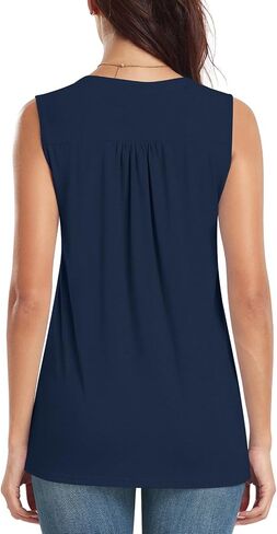 قمم دبابة Bestbee Women’s Tank Datsy Disy Disy 2025 Summer Blouses قمصان أعمال ضد Tunic Tubs Neck Olcyless in Kuwait